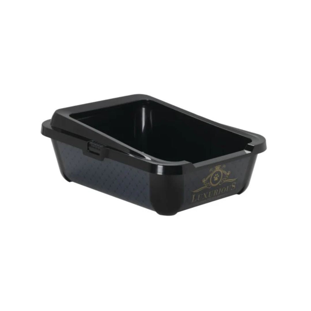 Moderna Hercules Litter Tray K162 – Black – Extra Strong Open Cat Litter Box