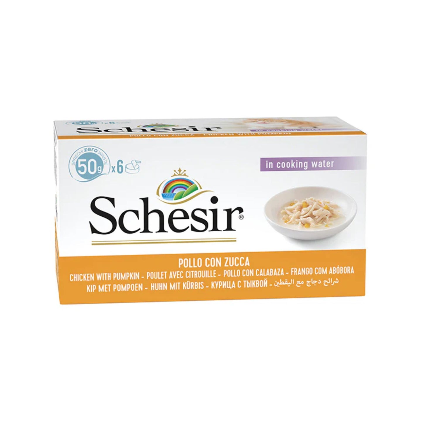 Schesir Cat Can Multipack Chicken with Pumpkin 6X50G