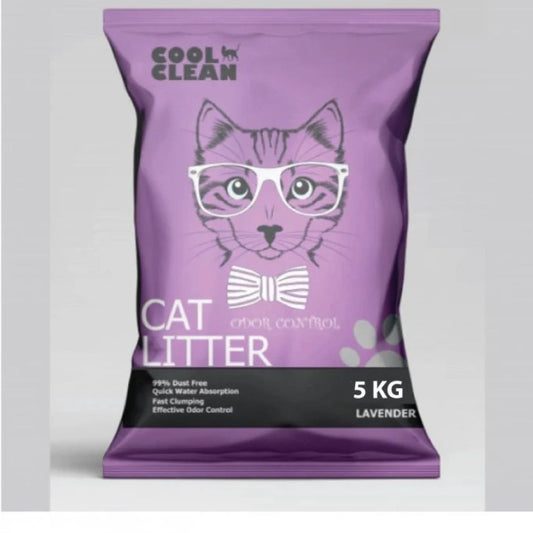 Cool Clean Clumping Cat Litter – Lavender Scent 5kg Fresh Clean