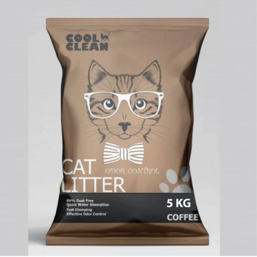 Cool Clean Clumping Cat Litter – Coffee Scent 5kg Odor Control