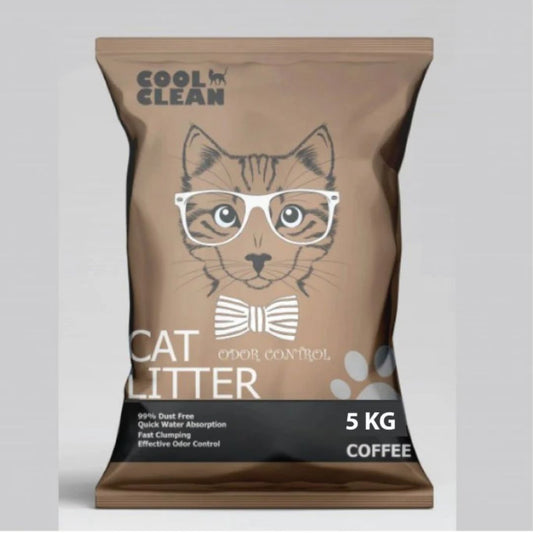 Cool Clean Clumping Cat Litter – Coffee Scent 5kg Odor Control