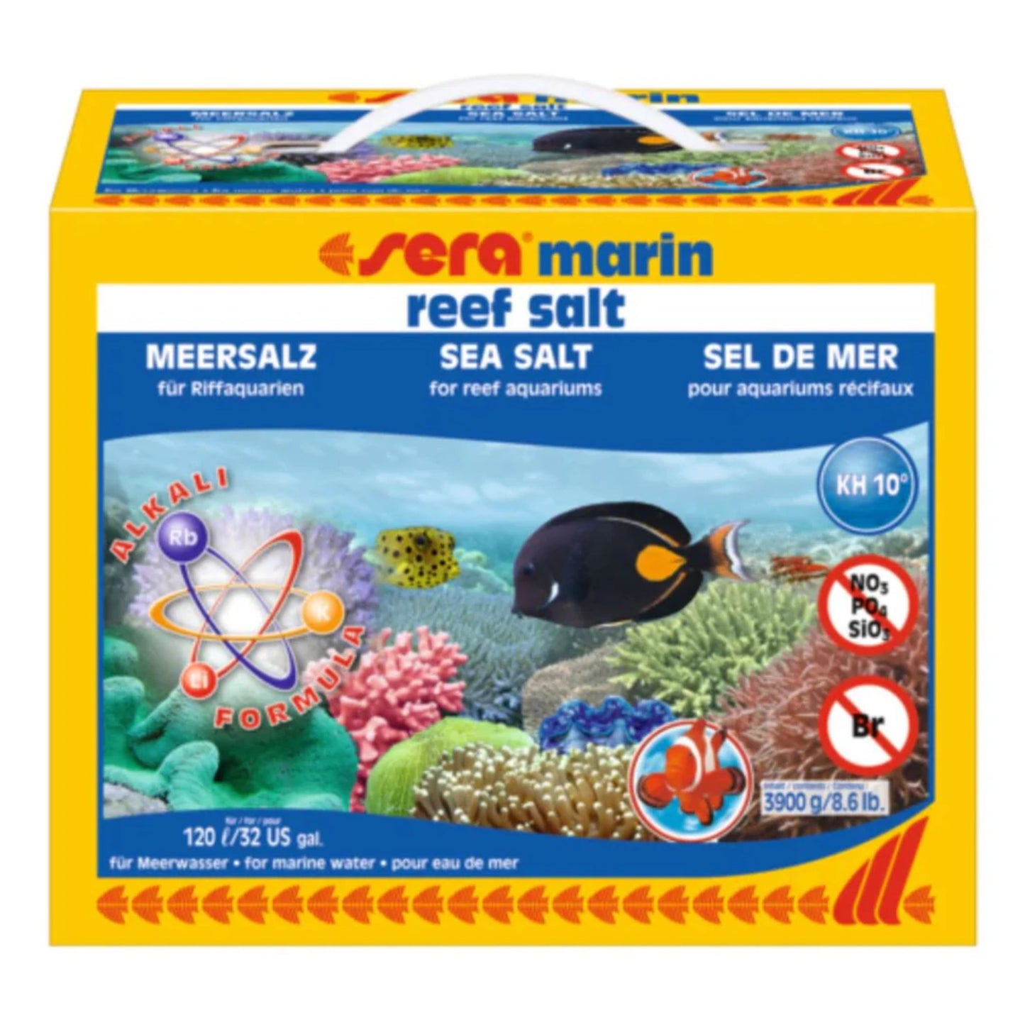 Sera Marine Reef Salt Mix 3.9KG – Reef-Grade Salt for 120L Tanks