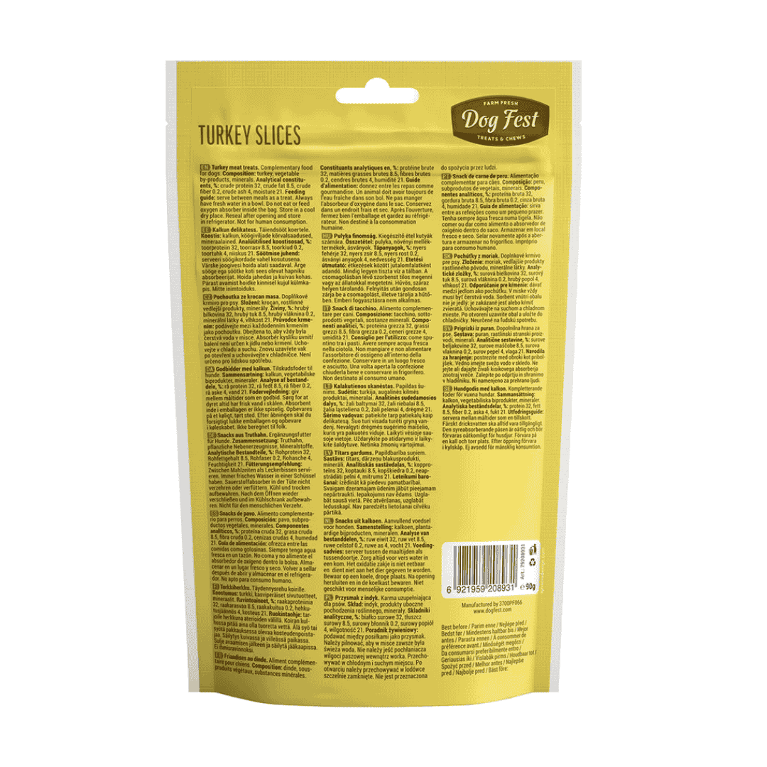 Dog Fest Turkey Slices for Adult Dogs – 90g