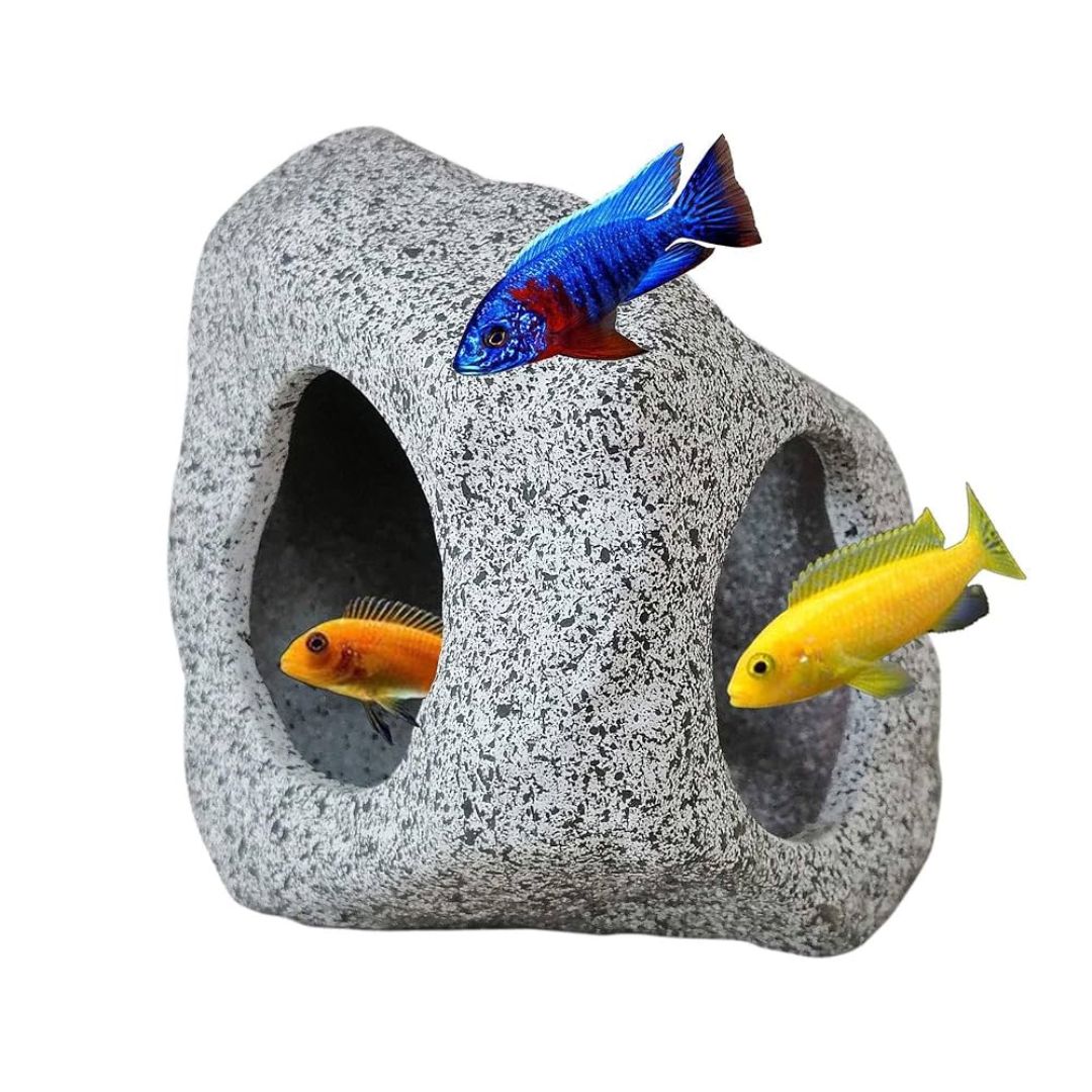 Karis Aquarium Ornament – Rock Cave Decor – 18×13×12 cm
