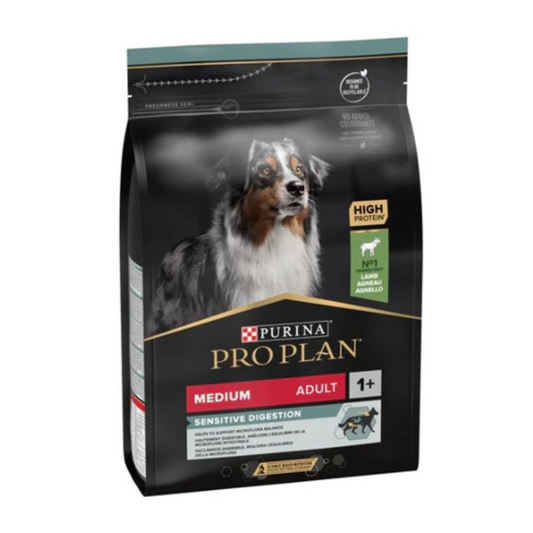 Purina Pro Plan Sensitive Digestion Medium Adult , Dry Dog food with Lamb, 3 kg