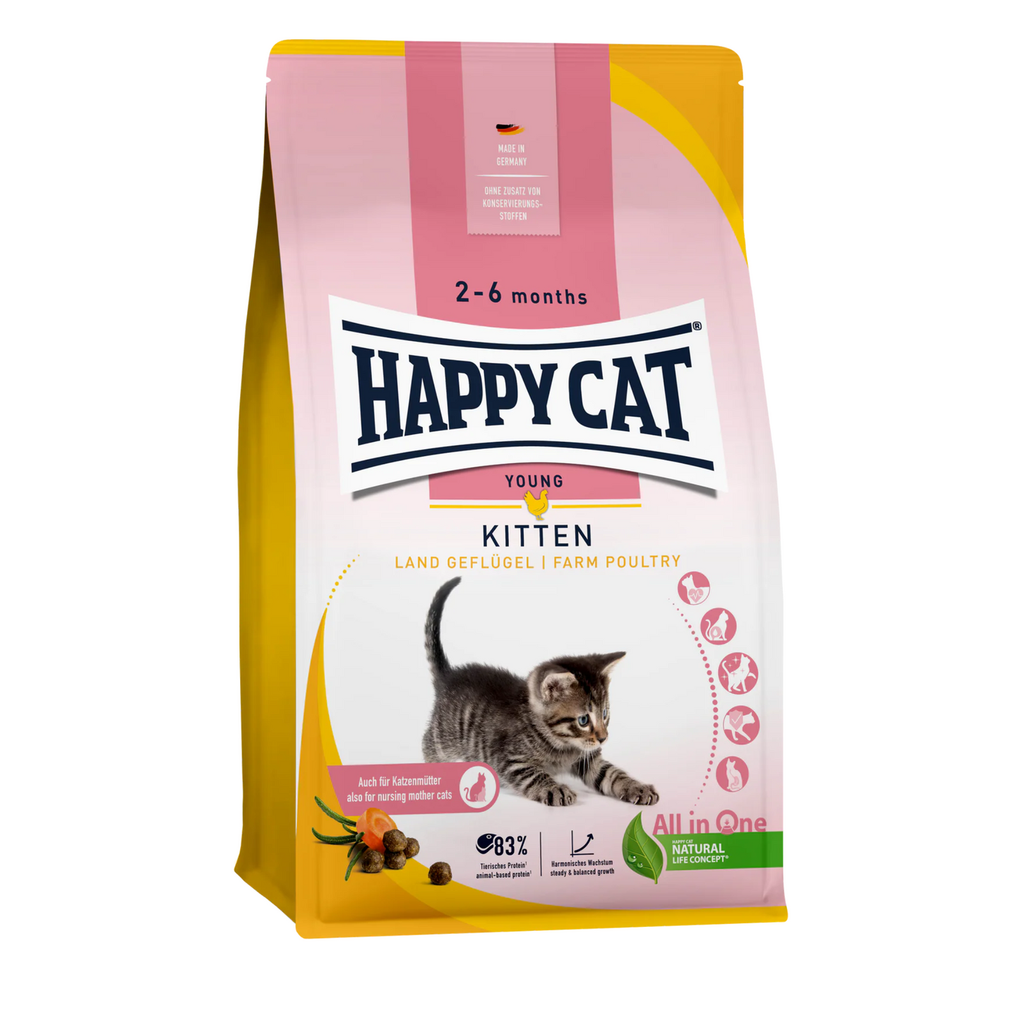 Happy Cat Kitten Land Geflugel (Poultry)    4 kg