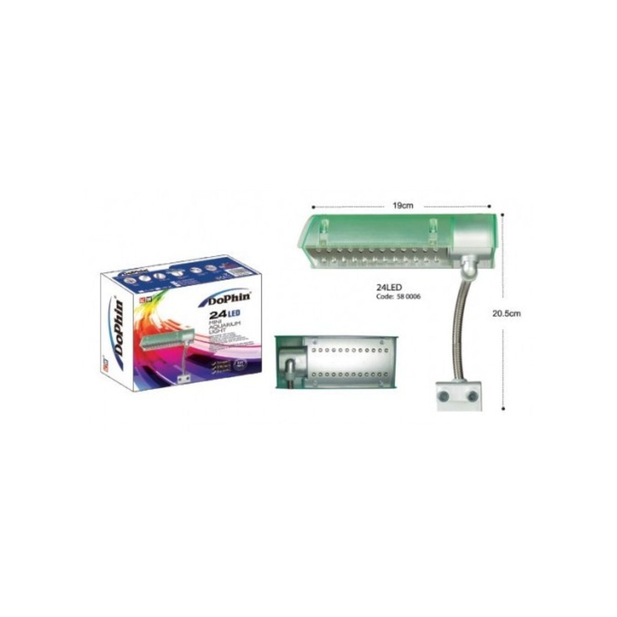 KW Zone Dophin 24 LED Clip Light For Aquarium