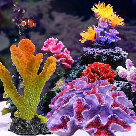 Karis Aquarium Ornament – Coral Rock Design – 14×7.5×6 cm