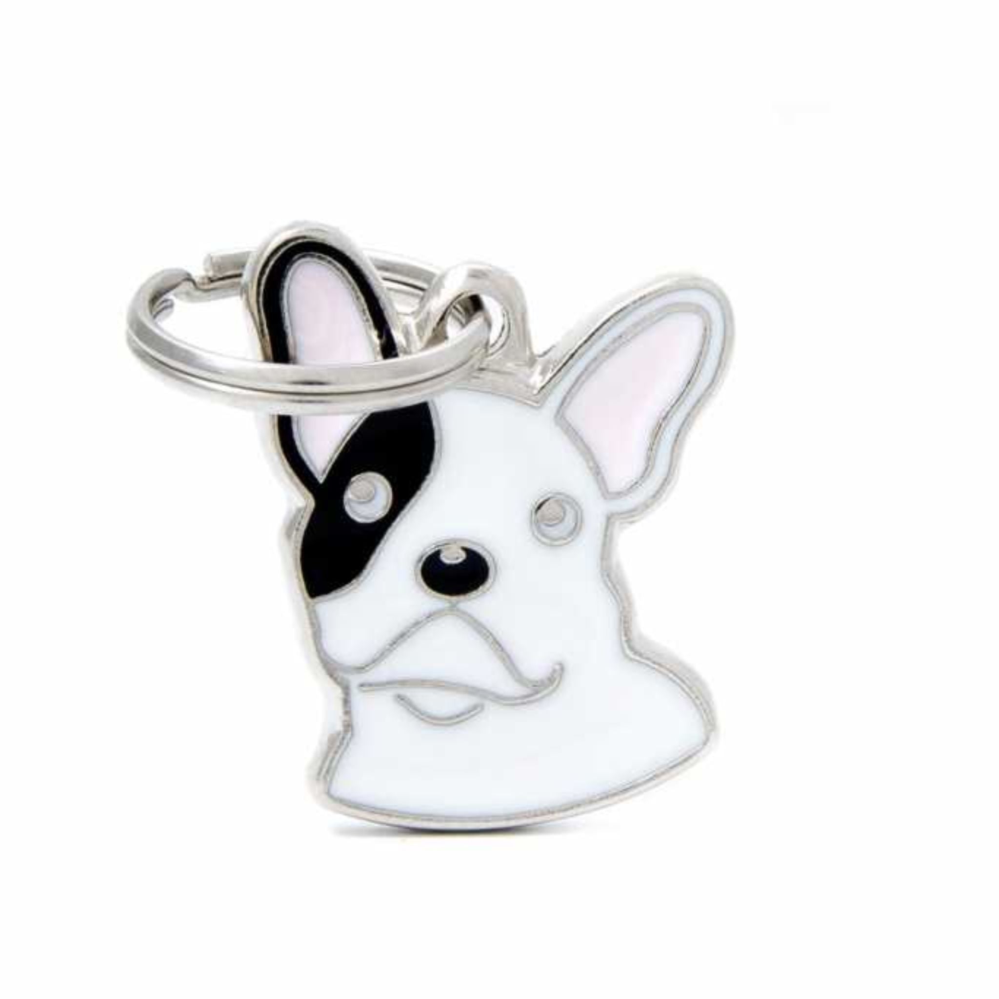 My Family Blackwhite French Bulldog Pet ID Tag