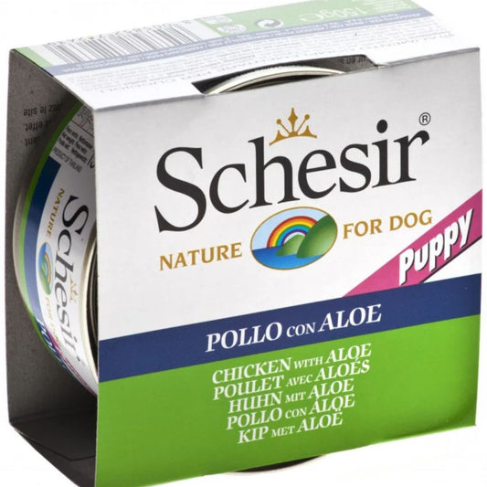 Schesir Puppy Wet Food Chicken Fillets & Aloe 150G