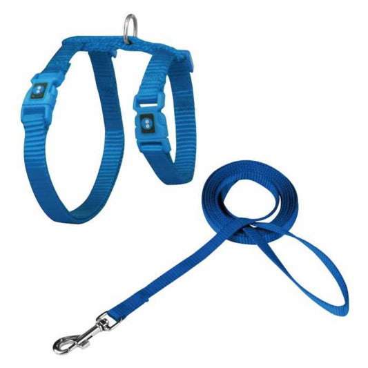 Doco Signature Cat Harness & Leash Blue DCAT201+1072 - XS