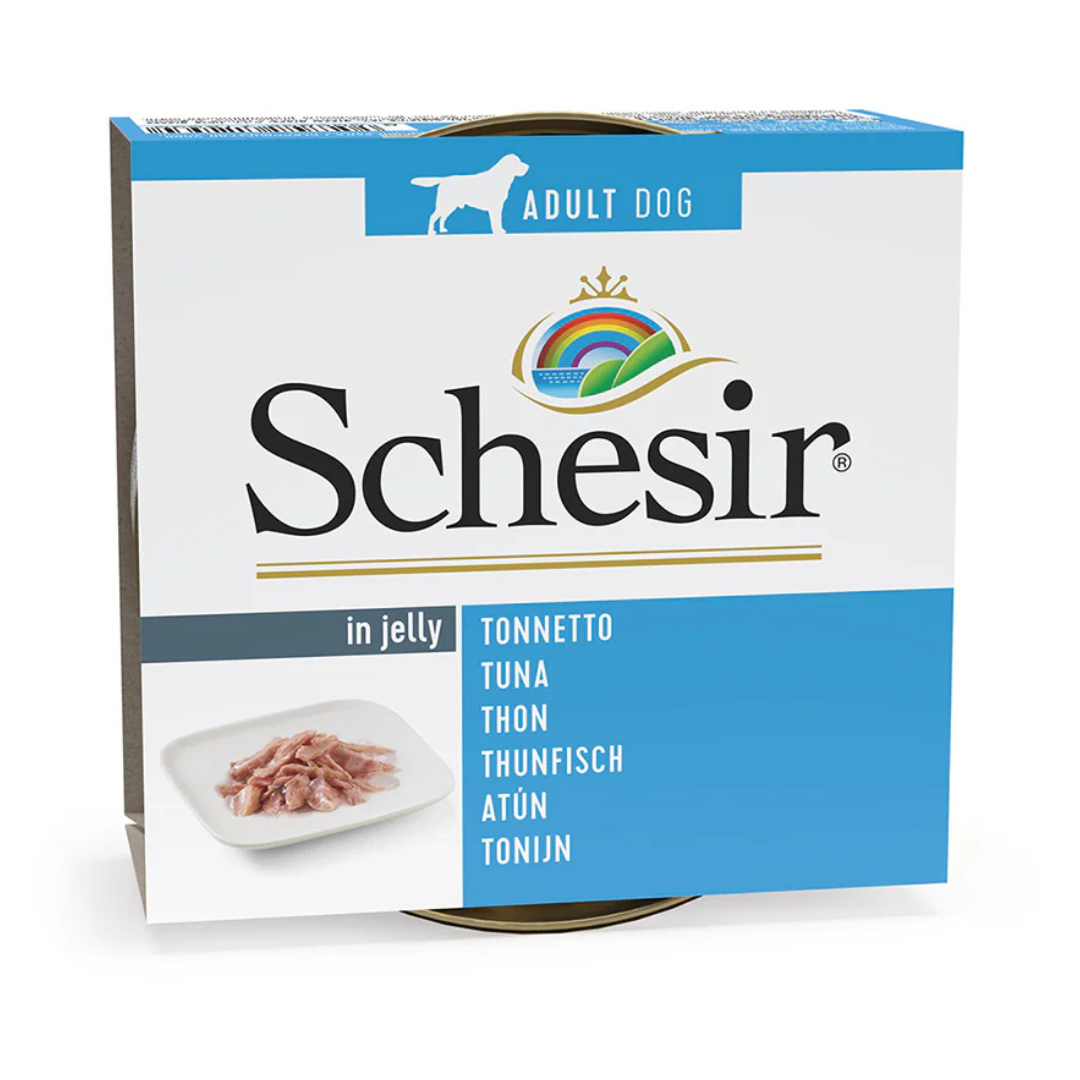 Schesir Dog Wet Food in Jelly Can-Tuna 150g