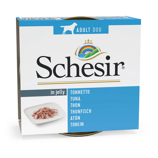 Schesir Dog Wet Food in Jelly Can-Tuna 150g