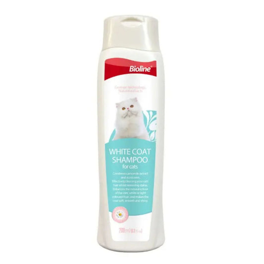 Bioline White Coat Cat Shampoo 200ml Brightening Formula