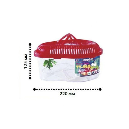 KW Zone Turtle Tank with Cover – Compact Habitat (22 x 12.5cm)