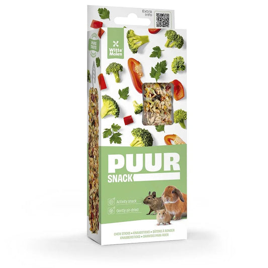 Witte Molen Chew Treat Sticks Broccoli & Bell Pepper for Rabbit & Small Pet - 90g