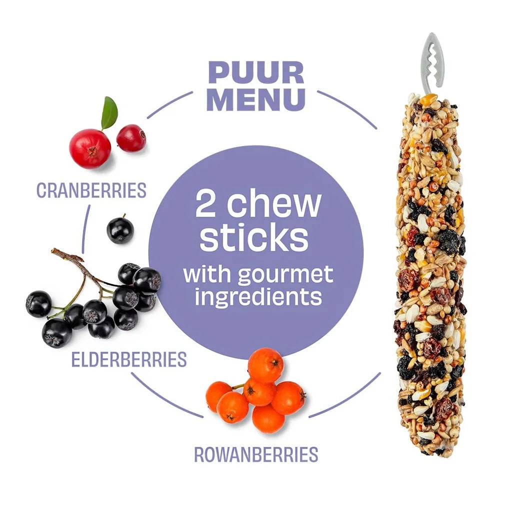 Witte Molen Chew Treat Sticks With Cranberry & Elderberry for Rabbit & Small Animals - 90g