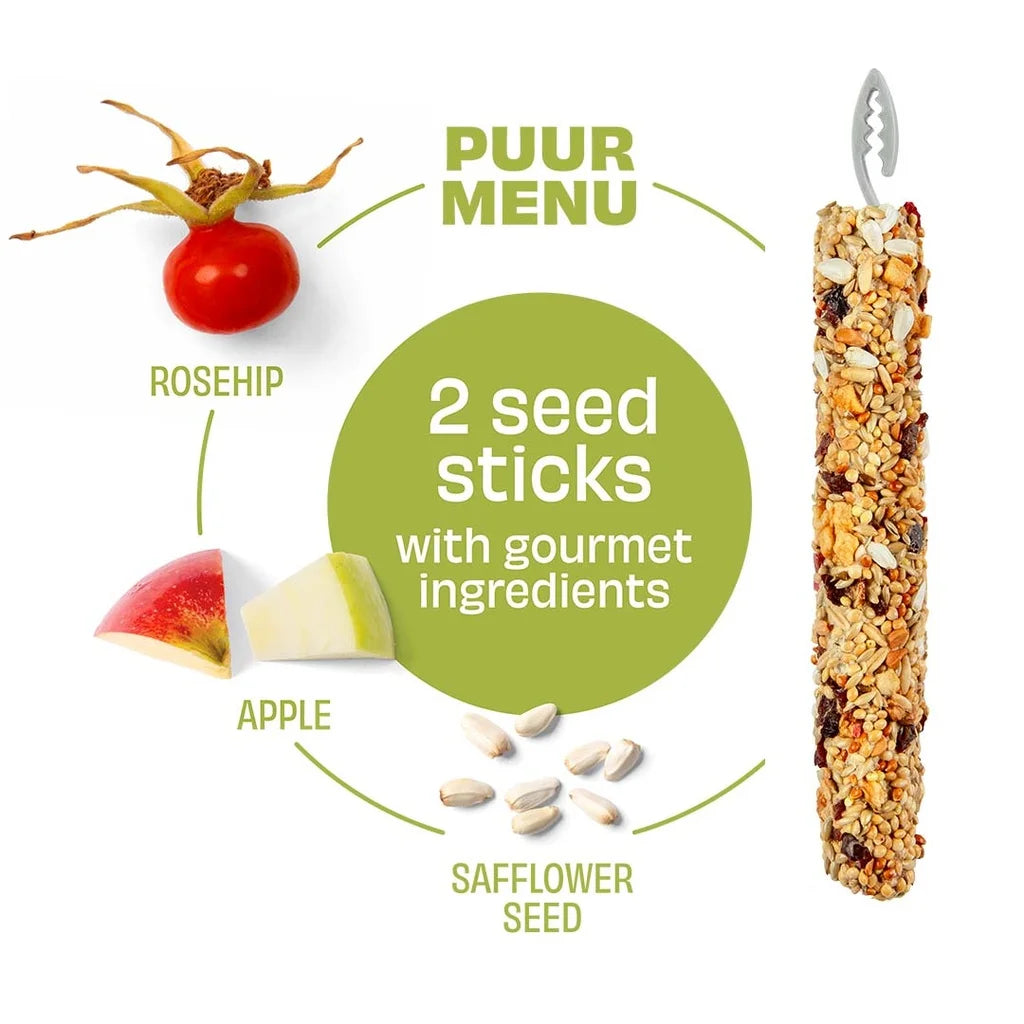 Witte Molen Puur Treat Sticks With Rosehip & Apple for Budgie - 60g