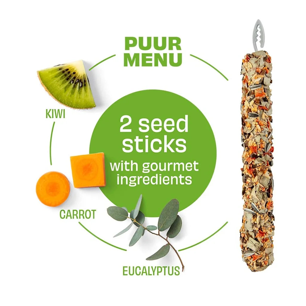 Witte Molen Puur Treat Sticks With Kiwi & Eucalyptus for Large Parakeet - 150g