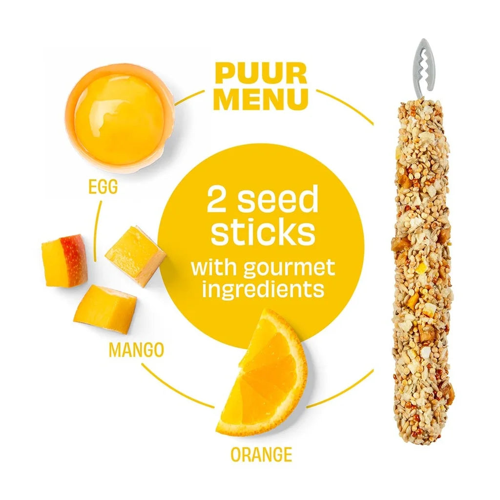 Witte Molen Puur Treat Sticks With Orange & Mango for Budgie - 60g