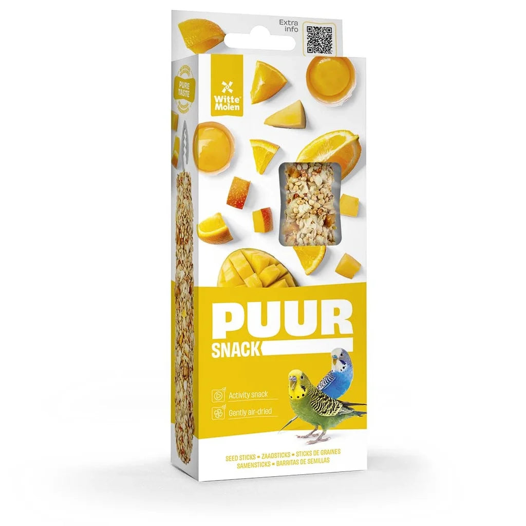 Witte Molen Puur Treat Sticks With Orange & Mango for Budgie - 60g