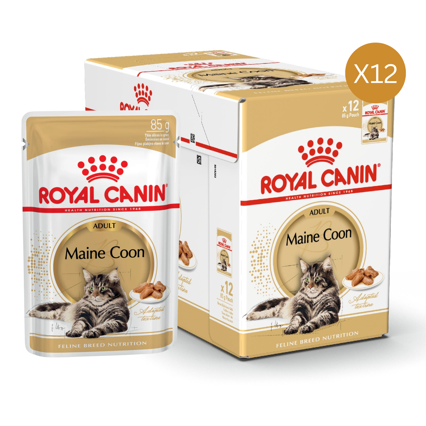Royal Canin Feline Breed Nutrition Maine Coon Cat Wet Food - 12X85G