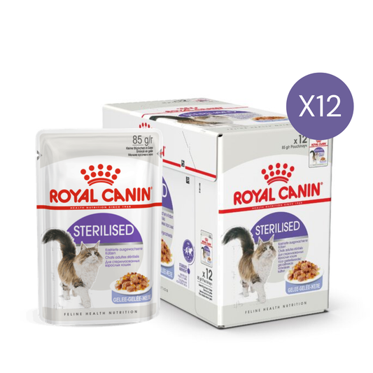 Royal Canin Feline Health Nutrition Sterilised Jelly Cat Wet Food - 12X85G