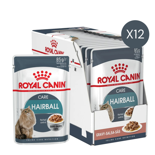 Royal Canin Feline Care Nutrition Hairball Gravy Cat Wet Food - 12X85G