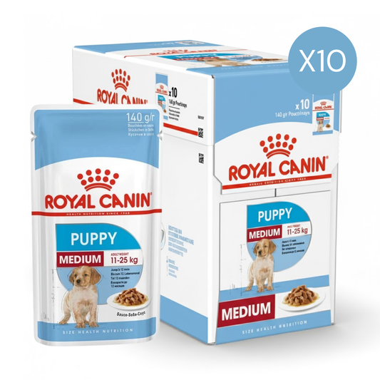 Royal Canin Health Nutrition Medium Puppy Wet Food - 10x140g