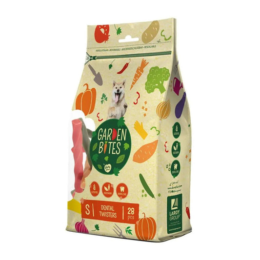 Duvo+ Garden Bites Dental Twisters Small Pouch 13cm - 28 Pcs Mix Colors