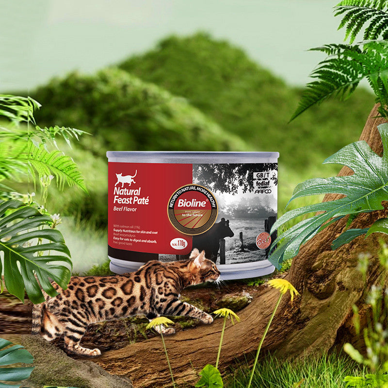 Bioline Natural Feast Pate Beef Recipe 170g Premium Cat Pate