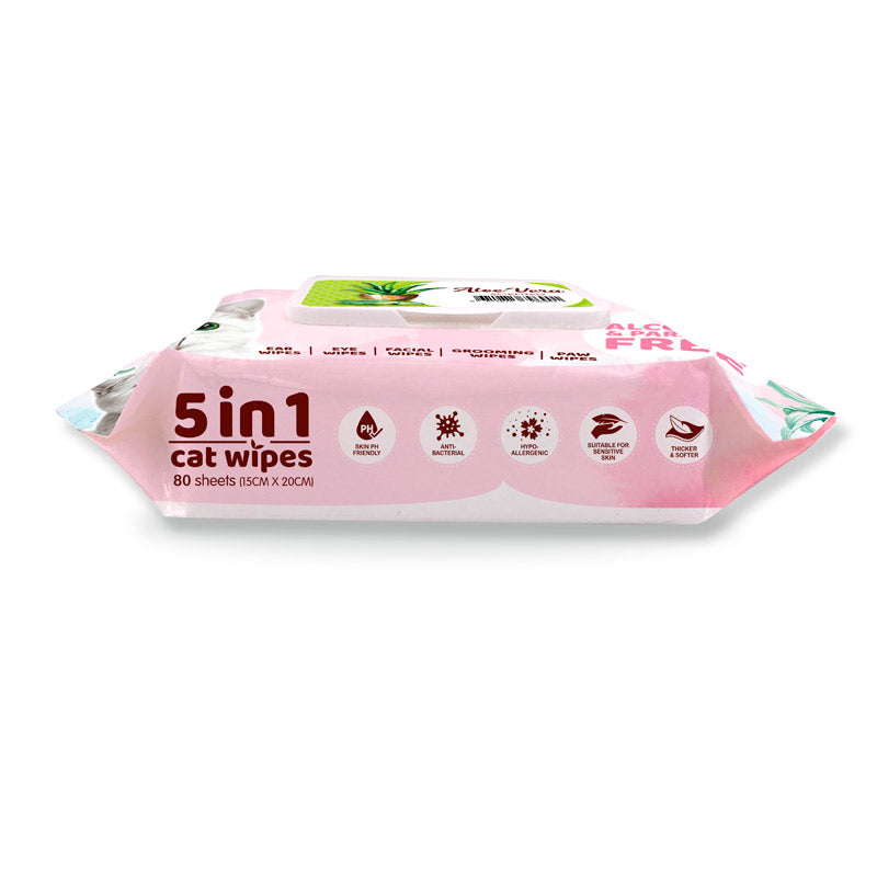 Kit Cat 5-in-1 Cat Wipes ‚Aloe Vera Scented