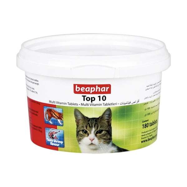 Beaphar Top 10 Cat Multivitamins – 180 Tablets