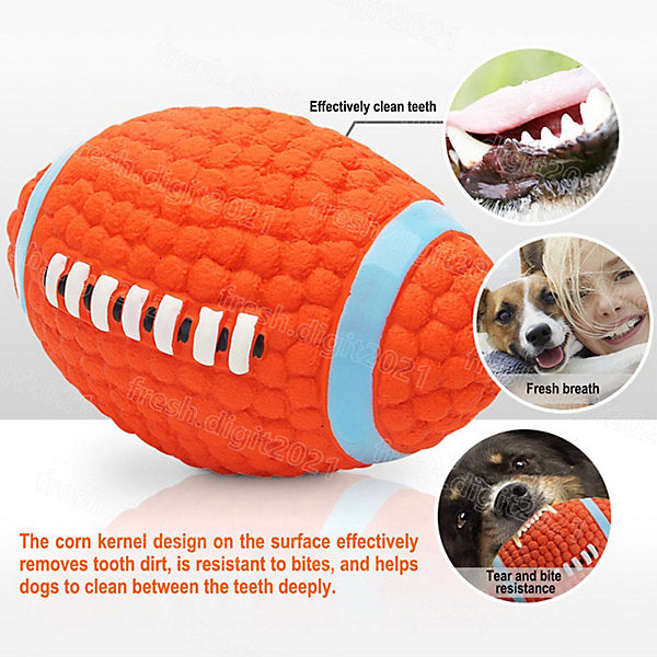 Duvo+ Vinyl Rugby Ball Dog Toy (12,5X7,5X7,5Cm)