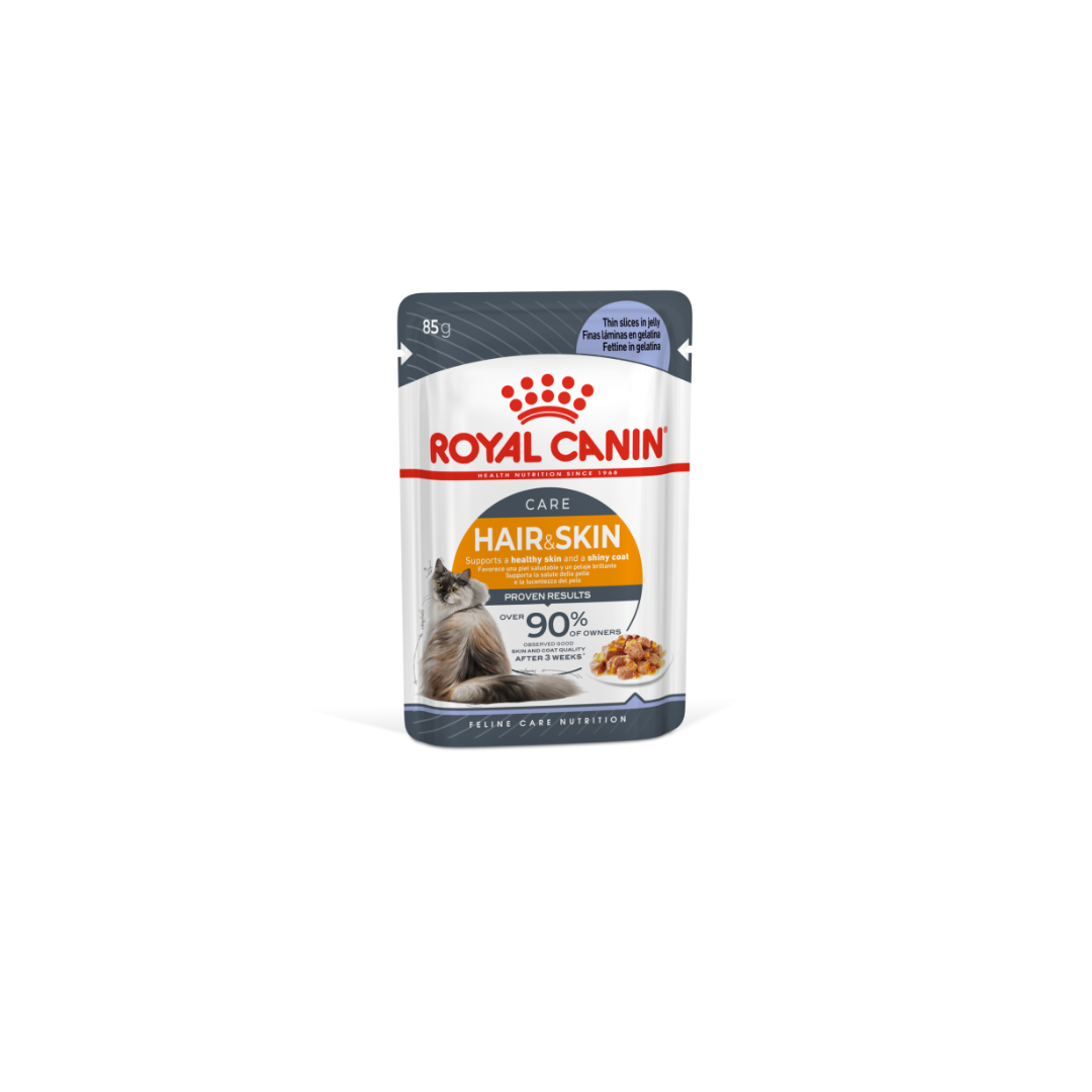 Royal Canin Feline Care Nutrition Hair & Skin Jelly (WET FOOD - Pouches 85g)