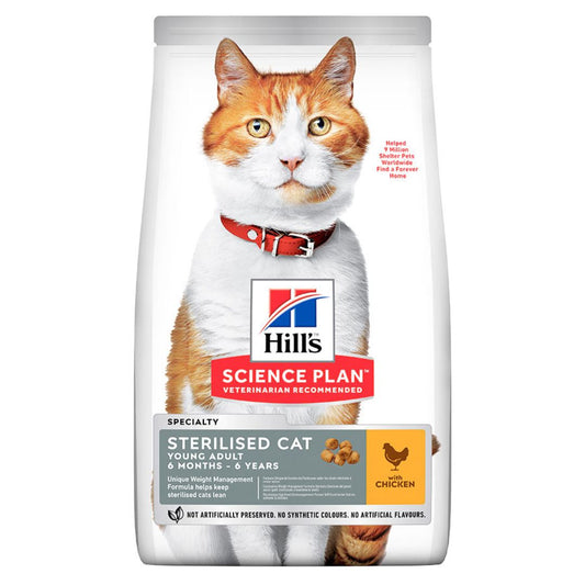 Hill’s Science Plan Sterilised Adult Cat Food with Chicken – 1.5kg