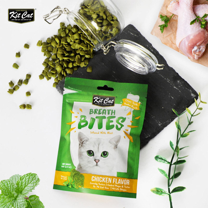Breath Bites Dog Treats – Chicken Flavor – 60g Dental Chews