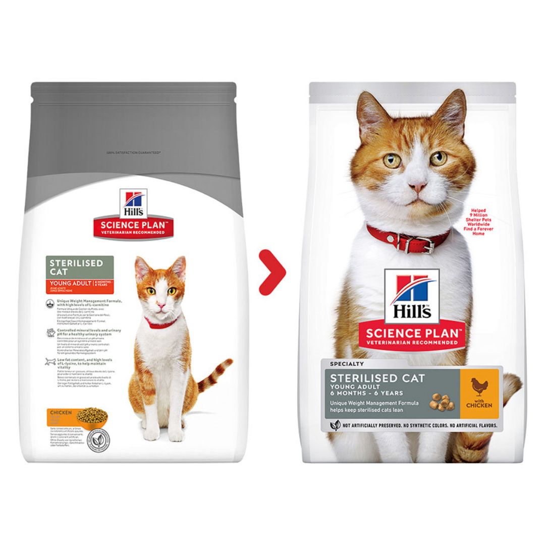 Hill’s Science Plan Sterilised Adult Cat Food with Chicken – 1.5kg