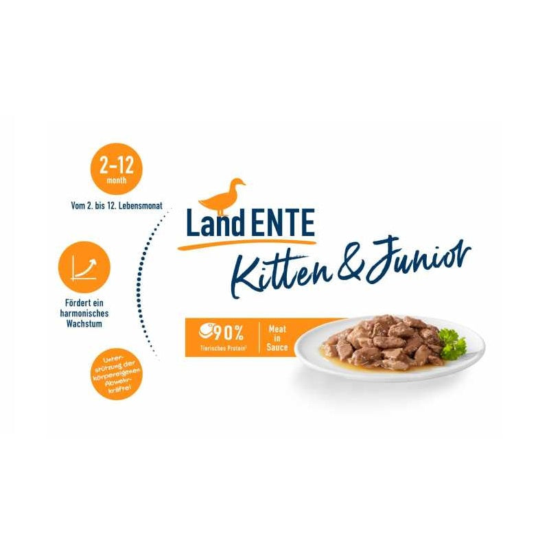 Happy Cat Mis Kitten & Junior Farm Duck 85 G