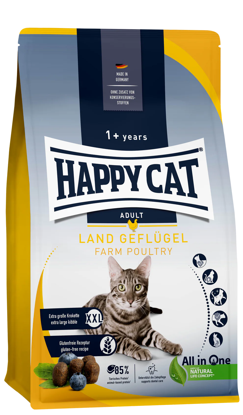 Happy Adult Cat Dry Food Culinary Land Geflugel -1.3 Kg