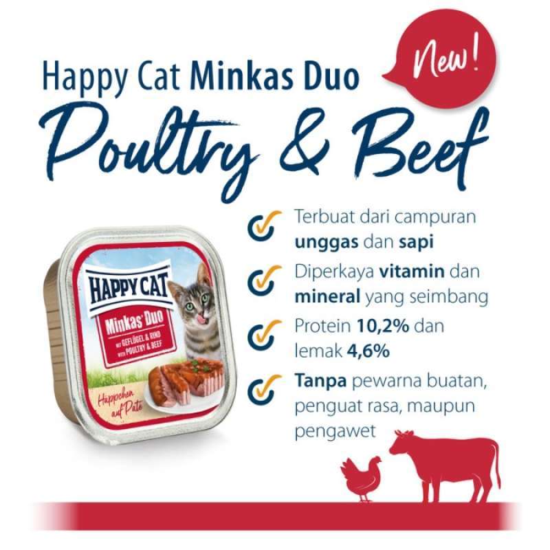 Happy Cat Minkas Duo Poultry & Beef 0.1Kg