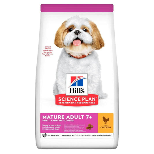 Hills Science Plan Small & Mini Mature Adult 7 + Dog Food With Chicken 3Kg