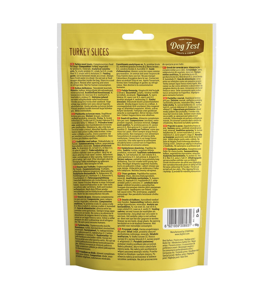 Dog Fest Turkey Slices for Adult Dogs – 90g