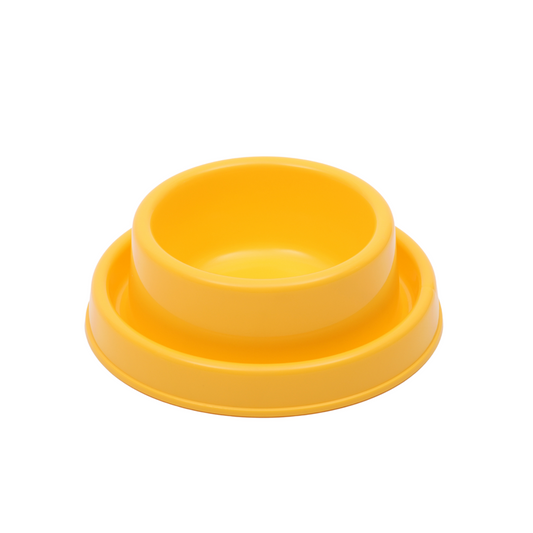 Pet Mode Plastic Dog Bowl ‚400ml Yellow Pet Food Dish