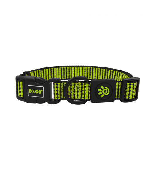 Doco Martini Bean Dog Collar – Lemon, Large (L)