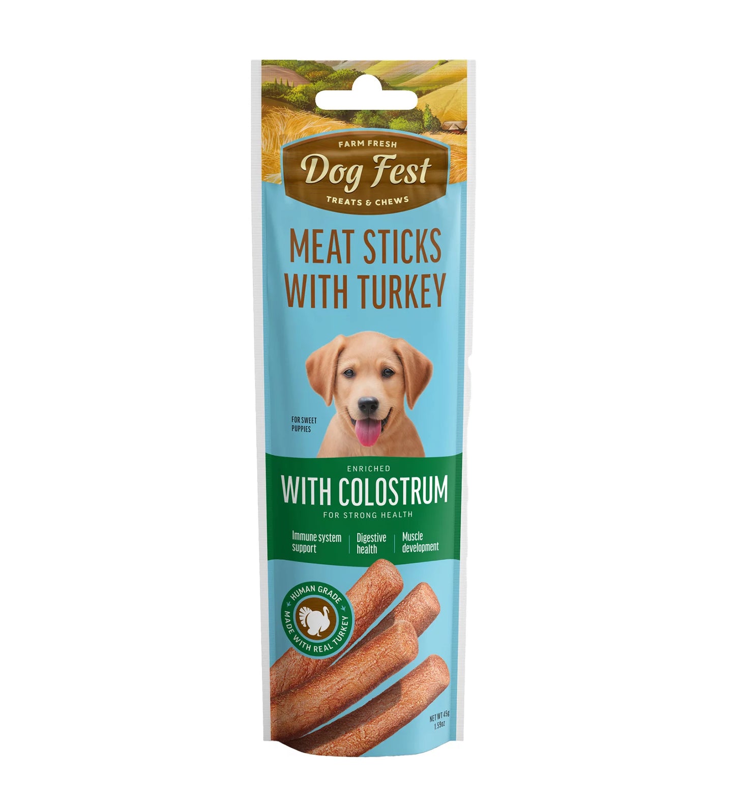 Dog Fest Turkey Stick with Colostrum – 45g