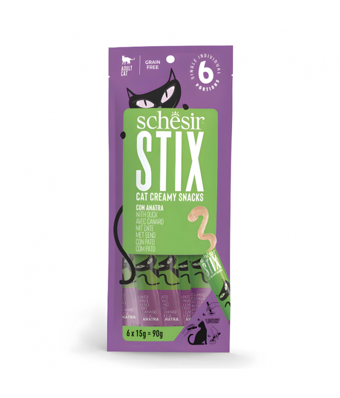 Schesir Cat Creamy Treat Stix Duck 6x15G