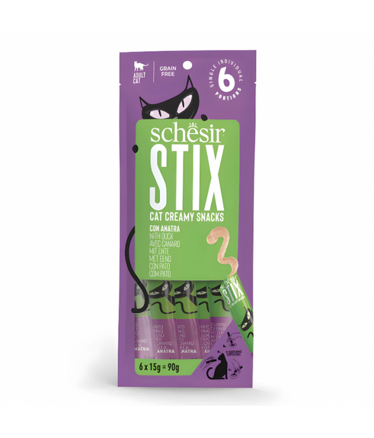 Schesir Cat Creamy Treat Stix Duck 6x15G