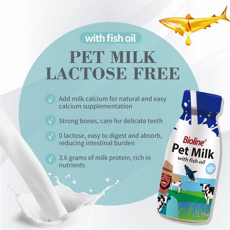 Bioline Pet Milk with Fish Oil 220ml  Nutritional Drink for Cats & Dogs