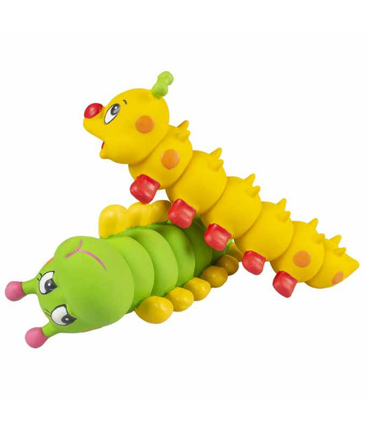 Duvo+ Latex Caterpillar Dog Toy – Green, 27x8.5x8cm